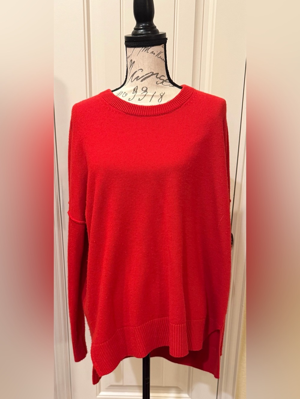 Athleta Red Wool Cashmere Crewneck Sweater Like New